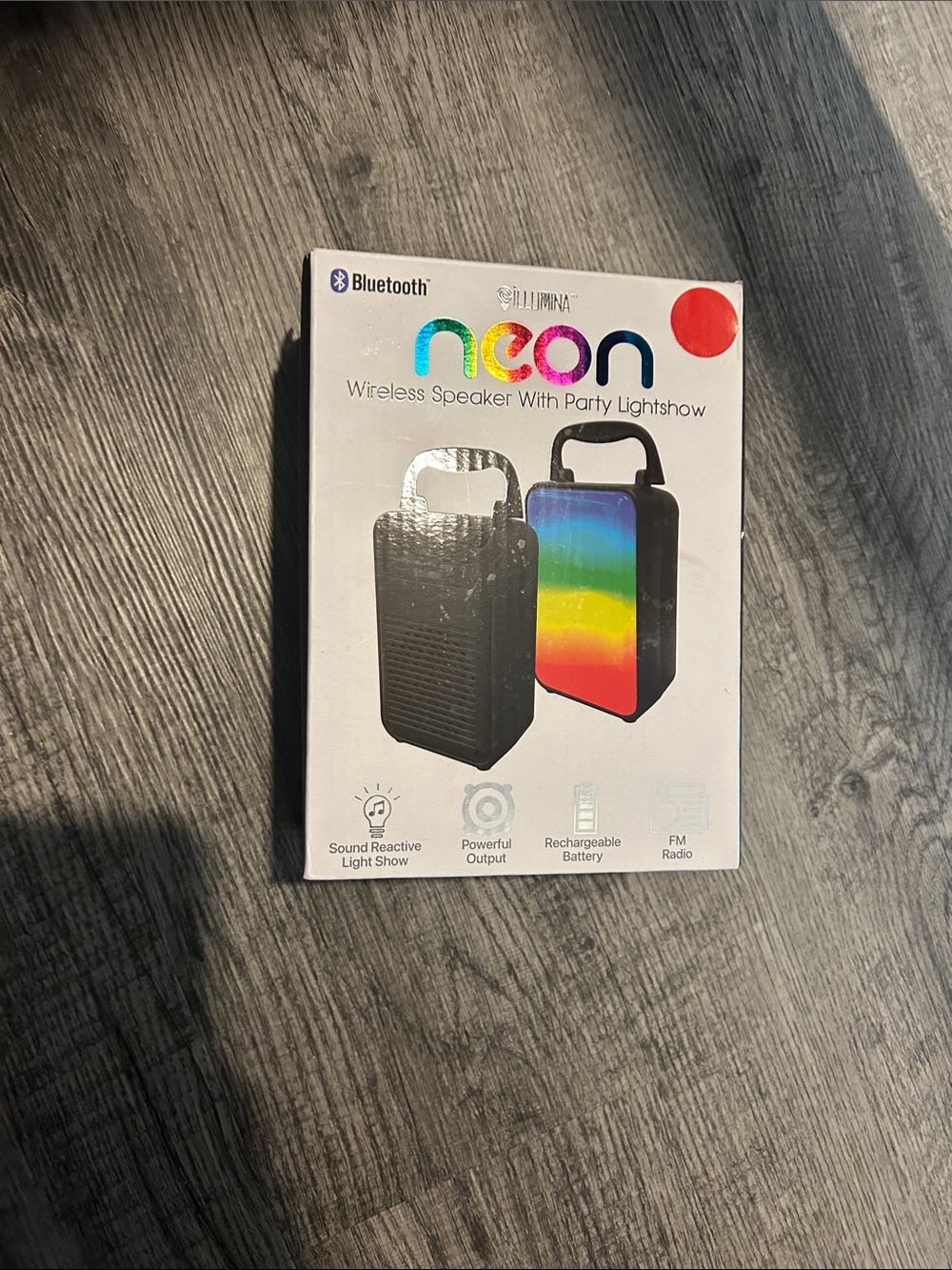 Neon Wireless Bluetooth Speaker with Party Lightshow - Black